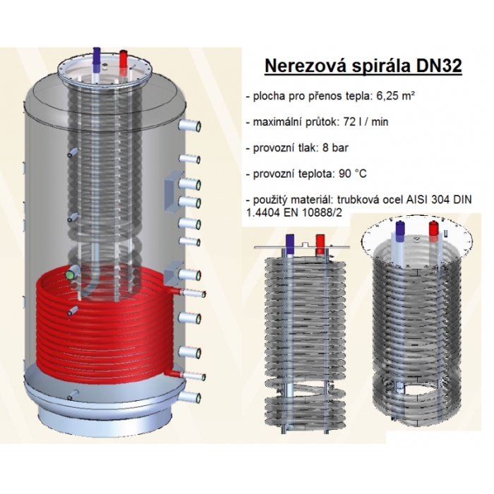 Akumulační nádrž 1500l MT1, d900 +DN32